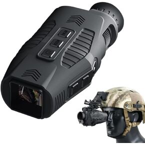 Monocular Night Vision Goggles, 1080 Photo & Video Portable Night Vision, 5X Digital Zoom Travel Infrared Monoculars for Day & Night Hunting Camping Travel