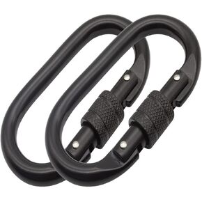 Heavy Duty Carabiner Clip Locking Climbing Carabiner 25kn 5600lbs Hook with Screwgate Multipurpose for Climbing, Rigging, Ropes, Hammocks