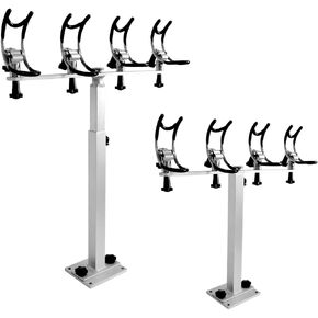 Made PVC Coated Aluminum Fishing Rod Holder for Boat Anglers Marine Fishing Pole Rack with Mounting Plate and 360 Degree Rotation & Adjustable Height