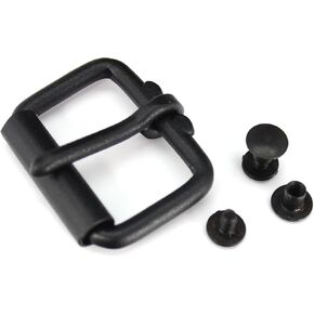 Daltech Force Black Textured Heavy Duty Buckle Set with Chicago Screws - Upgrade The Look of Your Gun Belt!