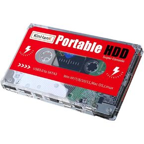 Kinhank 2TB External Hard Drive Built-in 120,000+ Classic Games, Batocera 33 System, Retro Game Console Compatible with 70+ Emulators, HDD Support for Windows/Laptop/PC/Linux,Plug&Play
