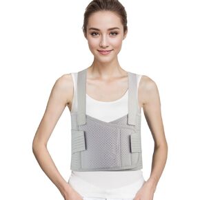 Rib Brace for Women,Adjustable Rib Compression Wrap with Cross Straps, Chest Support for Rib Fractures, Chest Strains, and Dislocations,Rib Braces Fixation Strap for Men (S/M)