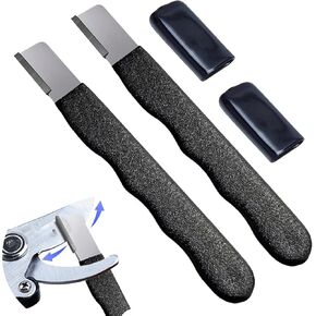 Portable Multi-Purpose Blade Sharpener - Quick Sharpening Tool for Lawn Mowers, Garden Tools, Knives, Pruners, Scissors - Includes 2 Black Carbide Sharpeners for Axes, Hedge Shears, Pocket Knives