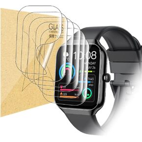 LYSANDRA Compatible for TPU smart watch screen protector film for 1.96" Jugeman P99, Jugeman P99 Smartwatch Upgrade Flexible Film Scratch Resistant Soft HD TPU Transparent Film (6 Pack)