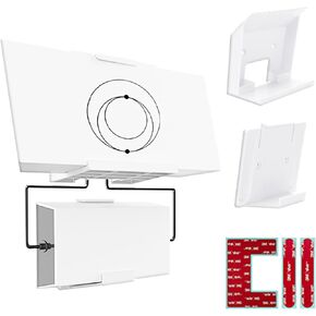 Wall Mount Set for Starlink Gen 3/V3 Router and Power Supply, Can Free Drill Holes, StarLink Mesh Router V3 Mount and Starlink Gen 3 Power Supply Brackets and Holder Set