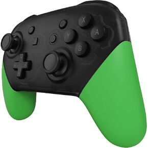 eXtremeRate Green Replacement Handle Grips for Nintendo Switch Pro Controller, Soft Touch DIY Hand Grip Shell for Nintendo Switch Pro Controller - Controller NOT Included