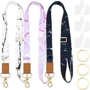 Phone Lanyard Crossbody, Adjustable Cell Phone Lanyards with Patches for Around The Neck Shoulder for Wallet iPhone ID Badge