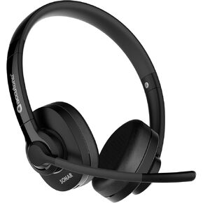 Sonar 60 Dual Bluetooth & USB Wired Headse - Bluetooth Headset with NC Mic, Long-Enduring Battery for PC/Mac & Cell Phones. Works with MS Teams/Skype/Zoom