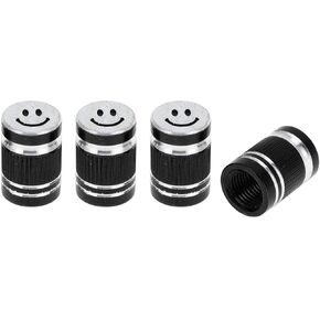 صمام الإطارات قبعات الجذعية مقاوم الغبار صمام الإطارات السوداء غبار 7x17mm سبيكة الألومنيوم 4 أجزاء