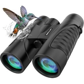 12x42 HD Binoculars for Adults and Kids Night Vision Binoculars Professional Hunting Binoculars Waterproof Binocular with Large View, Easy Focus for Bird Watching, Travel, Adventures, Hunting, Concert