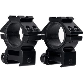 Medium Profile 1" Scope Rings Riflescope Rings - 30mm/25.4mm Scope Mount Adapter for 20mm Weaver/Picatinny Rail (20mm)