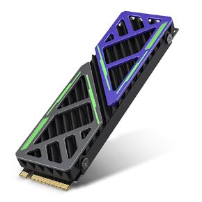 M.2 2280 NVMe SSD Heatsink for Samsung 990 EVO/990 970 EVO Plus/990 980 970 PRO & WD Black SN850X SN850P SN770, Double-Sided Heat Sink Cooler with Thermal pad for PS5/mATX/MiniATX M2 PCIE SSD
