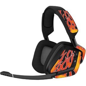 MightySkins Skin Compatible with Corsair Void Pro Gaming Headset - Hot Flames | Protective, Durable, and Unique Vinyl Decal wrap cover | Easy to Apply, Remove, and Change Styles | Made in The USA