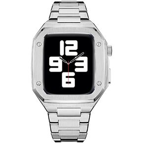 Luxury Stainless Steel Watch Band for Men Compatible with Apple Watch Band 40 41 44 45 49mm, Gold Watch Case and Band for iWatch Series Ultra SE 4 5 6 7 8 9 for Women