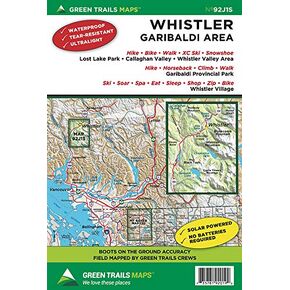 Whistler, BC Canada No. 92J1S (Green Trails Maps)