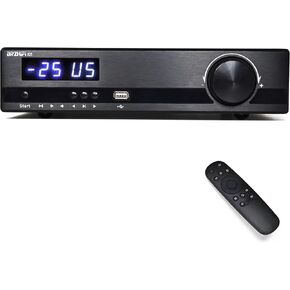 X21 HiFi Digital Decoding Amplifier Home Audio 2.1 Channel Stereo Power Amp Class D Receiver Bluetooth 5.0 HD LDAC Mobile Phone App U Disk, Shock Heavy Bass (Sliver)