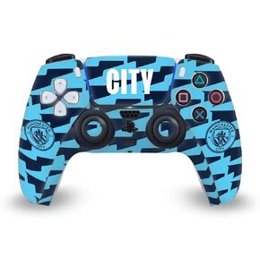 Head Case Designs Officially Licensed Manchester City Man City FC Badge Ship Logo Art Vinyl Faceplate Sticker Gaming Skin Decal Cover Compatible With Sony PlayStation 5 PS5 DualSense Controller
