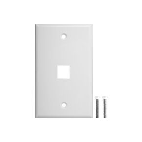 Jonard Tools K-W2/10 Single Gang Keystone 2 Port Wall Plate, 10 Pack- for Voice, Data, Audio, and Video Inserts, Holds 2 Keystone Inserts