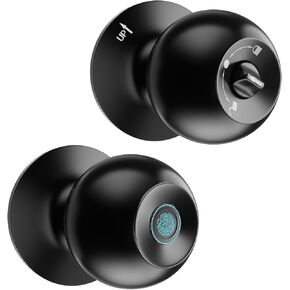 Fingerprint Door Lock,Smart Door Knob with Lock,Keyless Entry Door Lock Deadbolt Set,Biometric Door Knob,Bluetooth App Thumb Fingerprint Door Lock for Bedrooms,Rooms, Apartments, Front Door