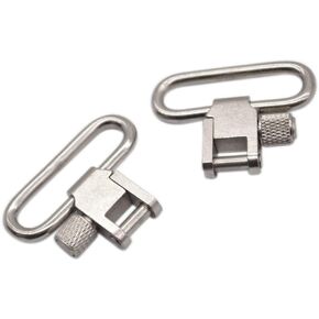TRIROCK 2-Pack Silver 1.25 Inch Quick Detachable Heavy Duty Sling Swivel for Sling Quick Release Gun Swivels