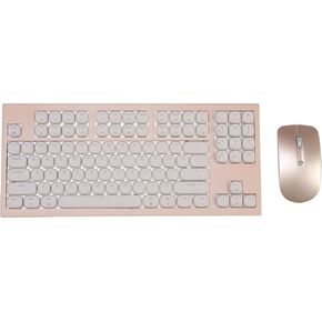 Willow Mechanical Keyboard [Milk Tea Edition] + Bonus Wireless Mouse, 102 Keys, MAC/WIN, LP Kailh Linear Silent Hot Swappable Switches, White Backlit, RF 2.4, Bluetooth, USB, PBT Keycaps, Aluminum Top