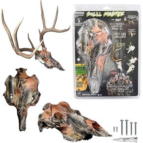 Mountain Mike’s Skull Master Deer Antler Mount Kit - 3D European-Style Deer Mounting Kit - Compatible with Harvested and Shed Antlers - Rustic Home Decor Inspired by The Great Outdoors (Fall Camo)