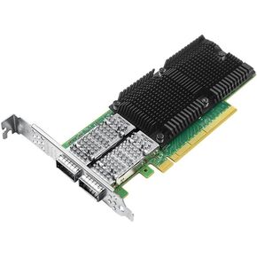 100GbE Network Adapter with Mellanox ConnectX-5 Ex Chipset, PCIe 4.0(16GT/s) x16 Ethernet NIC, Dual QSFP28 Infiniband Network Card Compare to MCX556A-EDAT