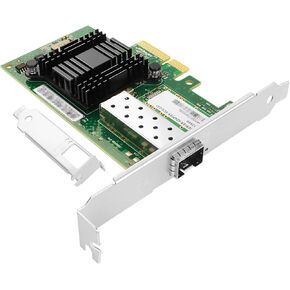 10Gb PCI-E NIC Network Card for Intel X520-DA1/ E10G42BTDA,100MbE/1GbE/10GbE Single SFP+ Port, with Intel 82599EN Chip,10GbE PCI Express 2.0 X4 Ethernet Adapter Support Windows/Linux/VMware