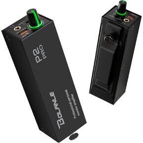 P2 USB C Portable in Ear Monitor Amplifier, Headphone Amp with XLR and TRS Input 3.5mm Output, Headphone Amplifier with Stereo/Mono Switch for Keyboardists, Drummers, Guitar (Single Channel-Black)
