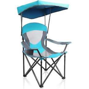 ALPHA CAMP Heavy Duty Canopy Lounge Chair Sunshade Hiking Travel Chair with Cup Holder