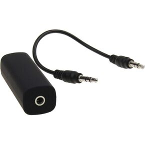 Bass Rockers Ground Loop Noise Isolator Filter for Car Audio Home Stereo RV System with 3.5mm AUX Audio Cable-Fully Eliminate Buzzing Noise