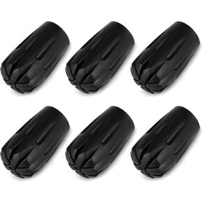 6Pcs/8Pcs Trekking Pole Tips Replacement - Rubber Feet for Hiking Poles Tips, Walking Sticks Tips Accessories, Fits Most Standard Trekking Poles, Walking Sticks Shock Absorbing(11mm Hole Diameter)