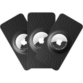 3 Pack AirTag Wallet Holder, Slim Card Case for Apple AirTags (Black)