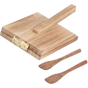 Wooden Tortilla Press, Manual Tortilla Maker Square Tamale Spreader Tool Maquina Para Hacer Tortillas Baking Pressing Tool for Homemade Tortillera