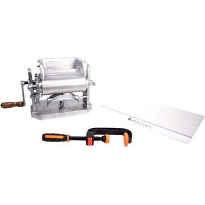 Corn Tortilla Press/Maker Kit – Kit de Prensa/Máquina para hacer Tortillas de Maíz - Easy One-Handed Operation, Quick-Release Clamp, GONZALEZ Machine, Setup & Recipe Guide - MEXIHCATL MERCHANDISE