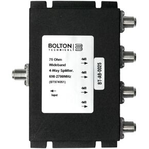Splitter for 698-2700Mhz, 75 Ohm (Wilkinson Style) (4-Way Splitter)
