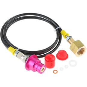Upgraded Soda DUO Terra Machine Co2 Tank Adapter Hose Kit Direct Connect to Large Co2 Tanks, 60-inch, Purple