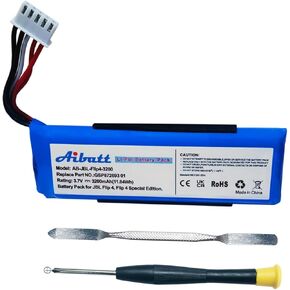 3200mAh Battery Pack, Replacement Battery for JBL Flip 4, Flip 4 Special Edition Speaker, Replacement for JBL Battery GSP872693 01.(3.7V/Li-Polymer)