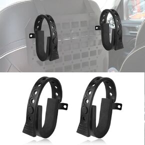 1 Pair Gun Racks Fits for Metal Tactical Molle Panel with Screw Holes,Secure Gun Holder with Rubber Straps for Tactical Rigid Molle Panels of 1'' Standard Tactical Hole Spacing