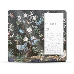 MightySkins Glossy Glitter Skin Compatible with Amazon Kindle Paperwhite 5 6.8-inch 11th Gen (2021) Full Wrap - Asian Fabric | Protective High-Gloss Glitter Finish | Easy to Apply | Made in The USA