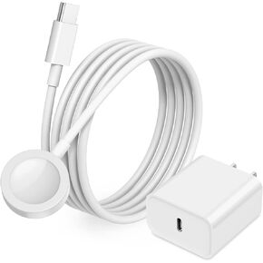 Apple Watch Charger,iPhone Watch Charger,Magnetic iWatch Fast Charger to USB C Cable 6ft with 20W USB C Wall Charger Block for Apple iWatch Series Ultra/9/8/7/6/SE/SE2/5/4/3/2/1