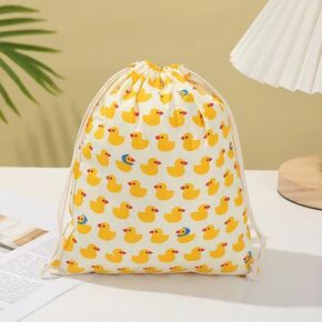 Duck Duck Bag Rubber Duck Drawstring Bag, Reusable Rubber Duck Bag 14.6'' x 11.8'' inches, Great Gift for Any Duck Enthusiast