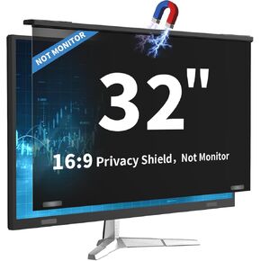32 Inch Computer Privacy Screen Filter for 16:9 Widescreen Computer Monitor Magnetic Computer Screen Privacy Shield Computer Screen Protector Anti Glare and Blue Light
