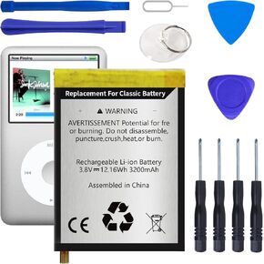 3200mAh Replacement Battery for iPod 5th - 7th Generation Video/Classic