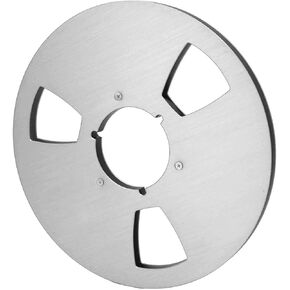 Airshi 3 Hole 1/4 10.5 Inch Empty Take Up Reel, Universal Reel Tape Player Opening Machine Part (Silver)