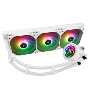 Thermalright CORE Vision 360 White ARGB-360mm AIO CPU Liquid Cooler,IPS LCD Screen with 480 * 480 Resolution,for AM4/AM5/Intel LGA1700/1851,‘2.1 inch’Magnet-Absorbent LCD Screen for Images
