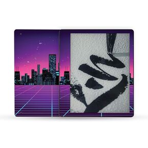 MightySkins Skin Compatible with Amazon Kindle Scribe (2022) Full Wrap - Synthwave | Protective, Durable, and Unique Vinyl Decal wrap Cover | Easy to Apply | Made in The USA