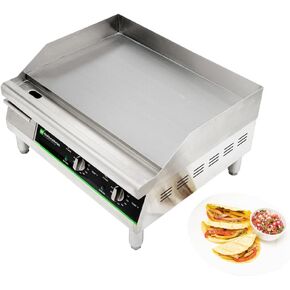 Restaurantware Hi Tek Electric Griddle 1 Durable Countertop Griddle - 208/240V 2765-3560W Operation Stainless Steel Griddle With Grease Tray Adjustable Temperature