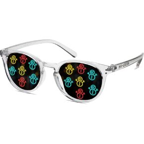 HI-LITES Christmas Edition Special Effect Light Changing/Light Diffraction Glasses - SNOWMAN Effect Lenses - Designer Style