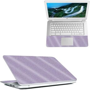 MightySkins Glossy Glitter Skin for HP Chromebook 14" (2018) - Lavender | Protective, Durable High-Gloss Glitter Finish | Easy to Apply, Remove, and Change Styles | Made in The USA